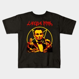 LINCOLN PARK Funny Metal Band Alternate Universe Parody (red) Kids T-Shirt